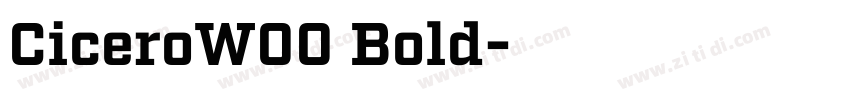 CiceroW00 Bold字体转换